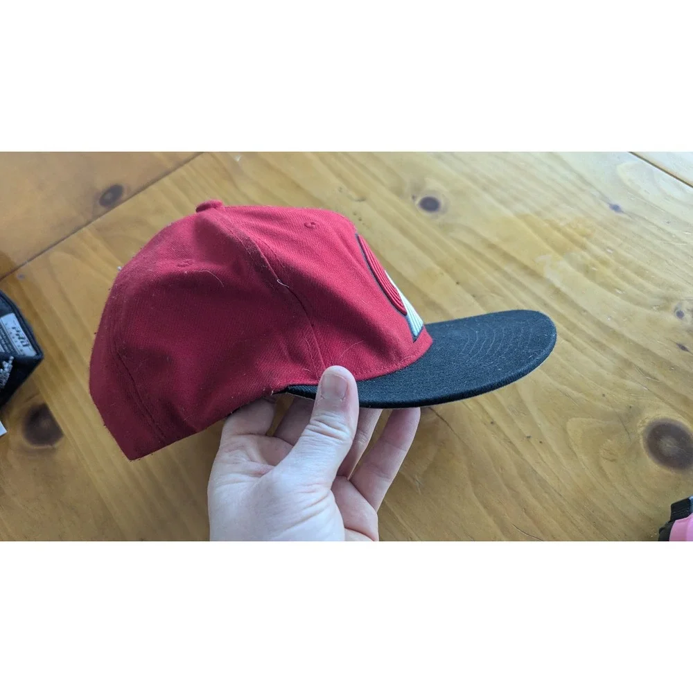 Mitchell Ness Portland Trail Blazers‎ Red Black Snapback Hat NBA Basketball Cap